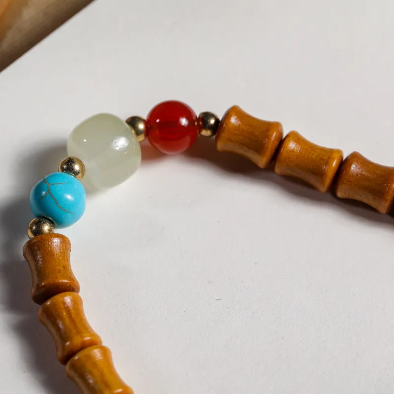 WUDE Barbie Sandalwood Wooden Bracelets Unisex-3