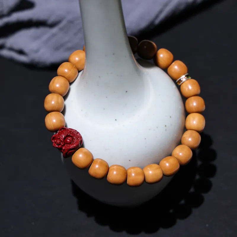 WUDE Monkey Head Walnut Wooden Bracelets Unisex-20