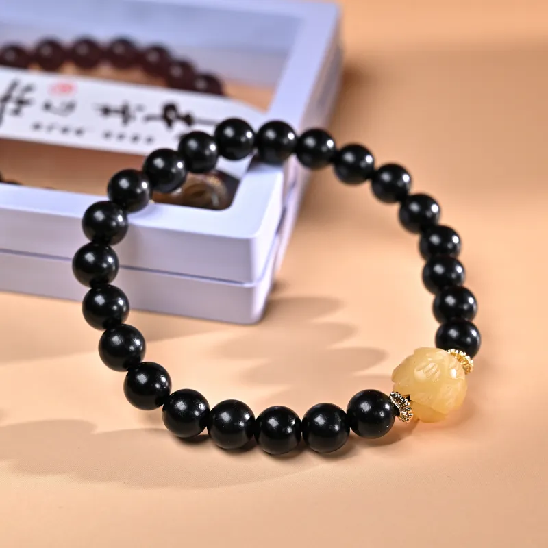 WUDE Ebony Wooden Bracelets Unisex-12