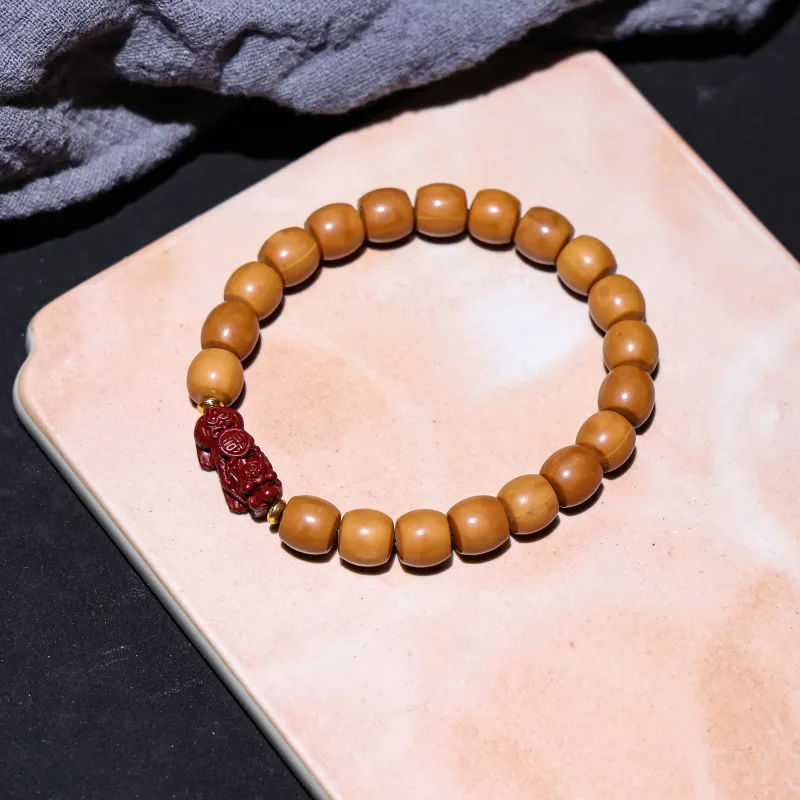WUDE Monkey Head Walnut Wooden Bracelets Unisex-11