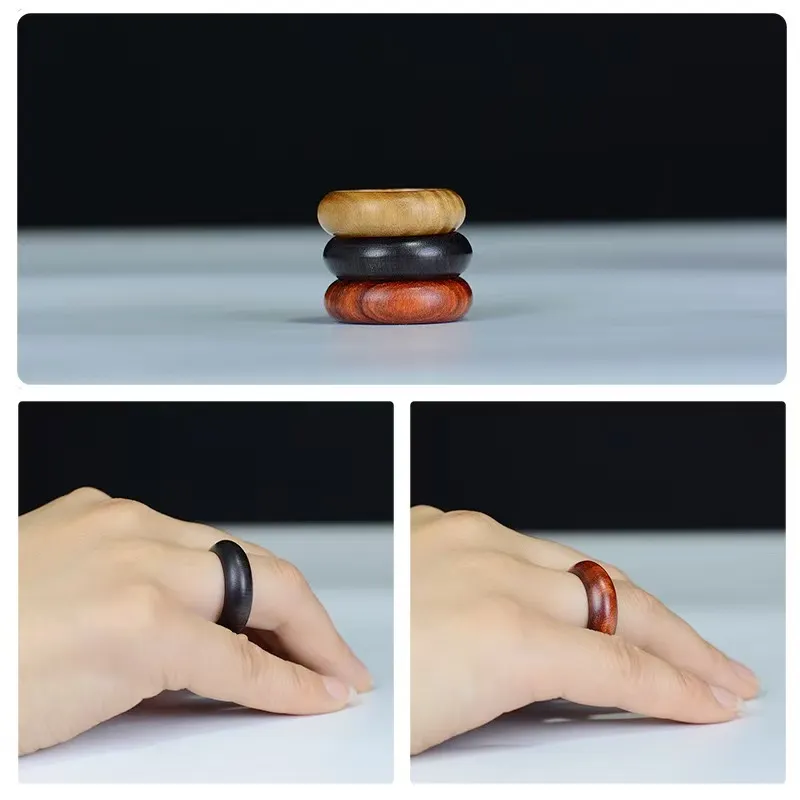 WUDE Sandalwood Wooden Rings Unisex-12