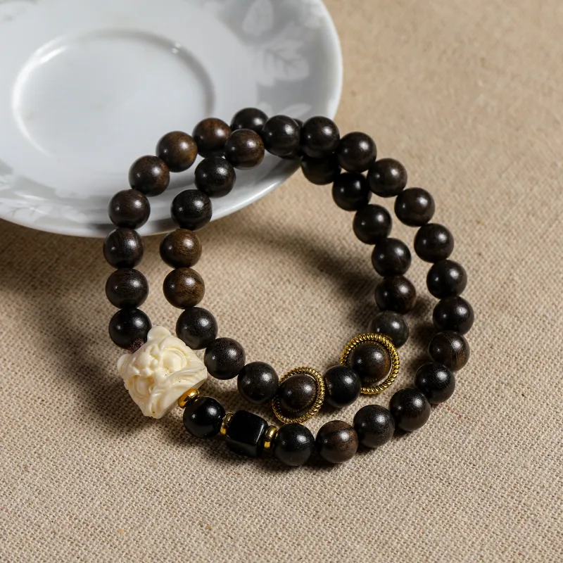 WUDE Ebony Wooden Bracelets Unisex-5