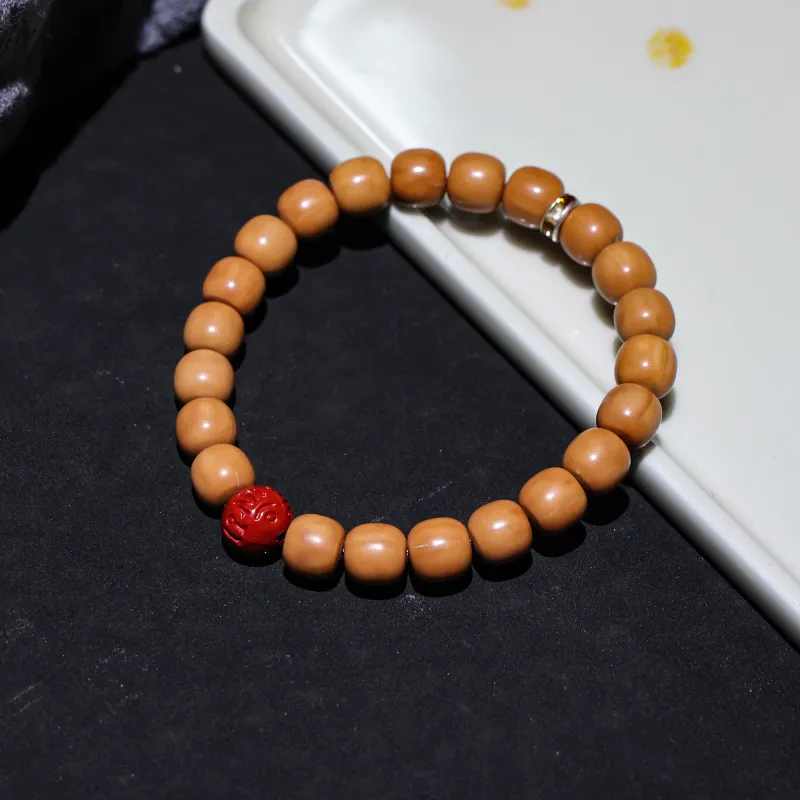 WUDE Monkey Head Walnut Wooden Bracelets Unisex-24