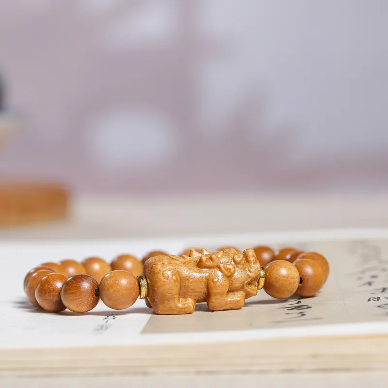 WUDE Barbie Sandalwood Wooden Bracelets Unisex-5