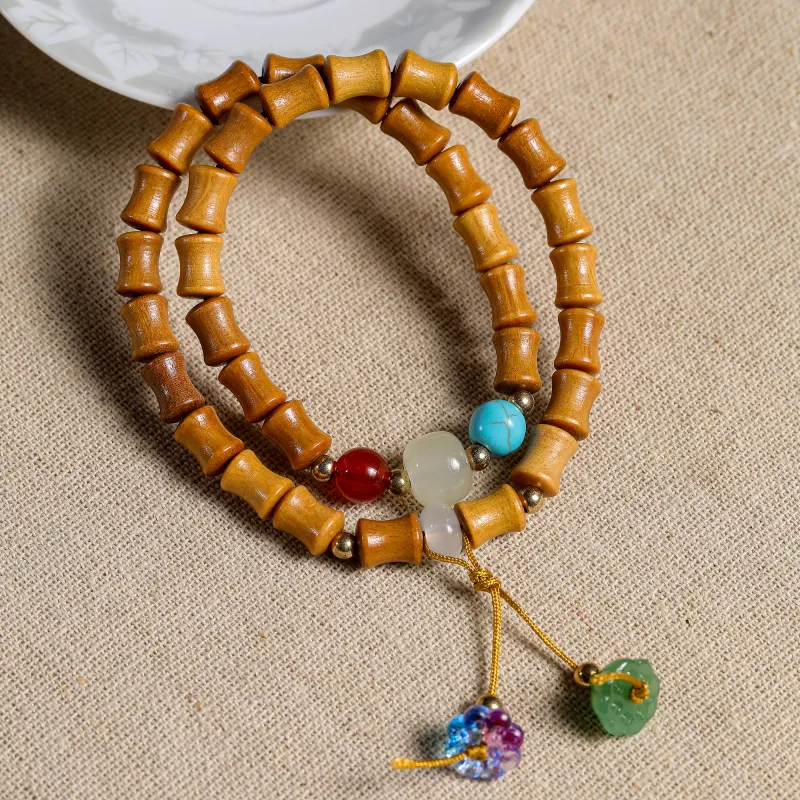 WUDE Barbie Sandalwood Wooden Bracelets Unisex-6