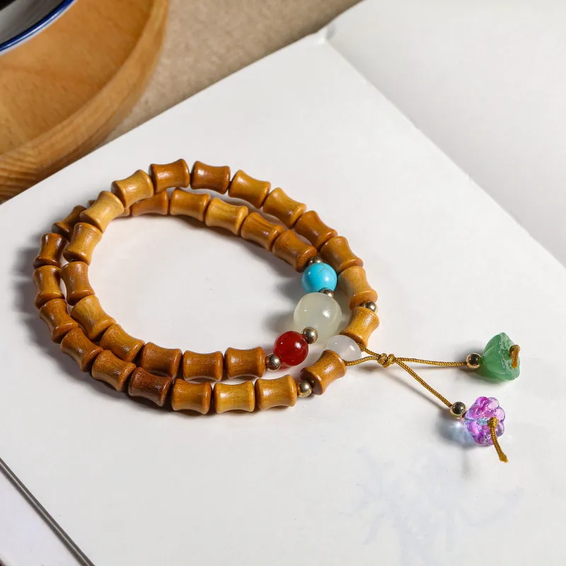WUDE Barbie Sandalwood Wooden Bracelets Unisex-5
