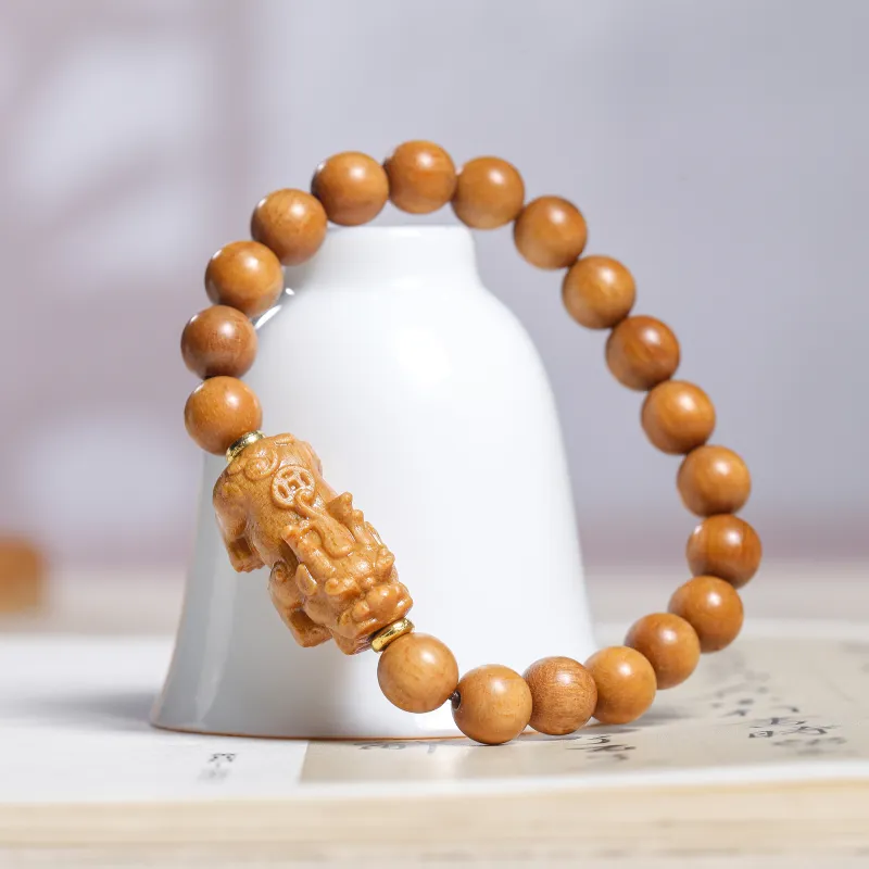 WUDE Barbie Sandalwood Wooden Bracelets Unisex-4
