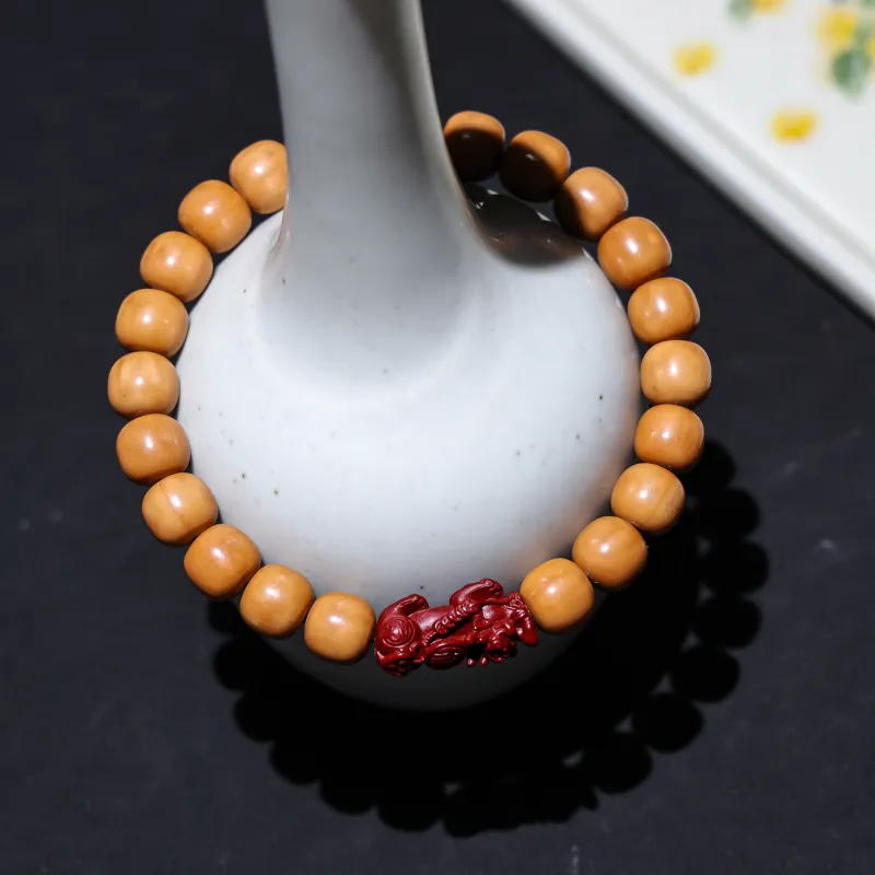 WUDE Monkey Head Walnut Wooden Bracelets Unisex-6