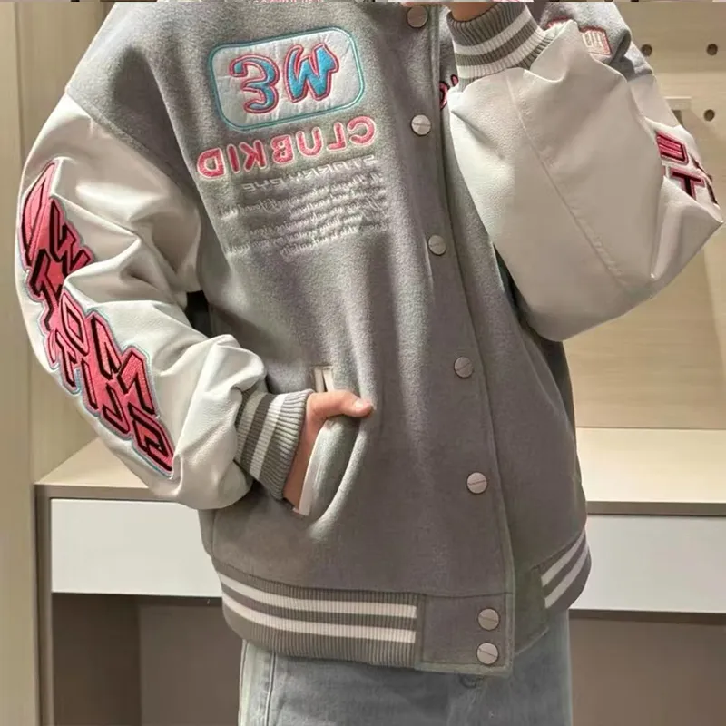 TESTUNG Jackets Unisex Gray-4