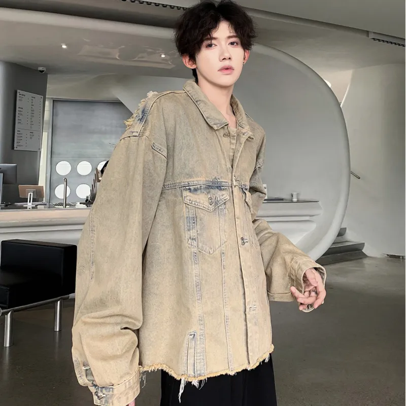 TESTUNG Denim Jacket Unisex Yellow Mud-1