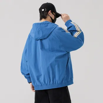 TESTUNG Jackets Coats Unisex Colorful Blue