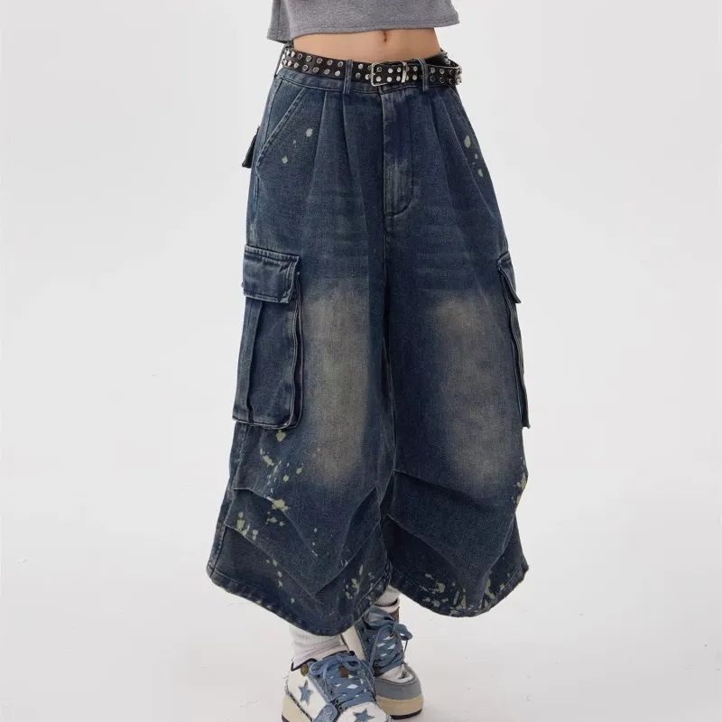 TESTUNG Denim Shorts Unisex Blue-3