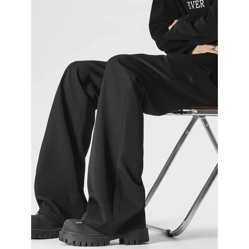 TESTUNG Casual Pants Unisex Black-4