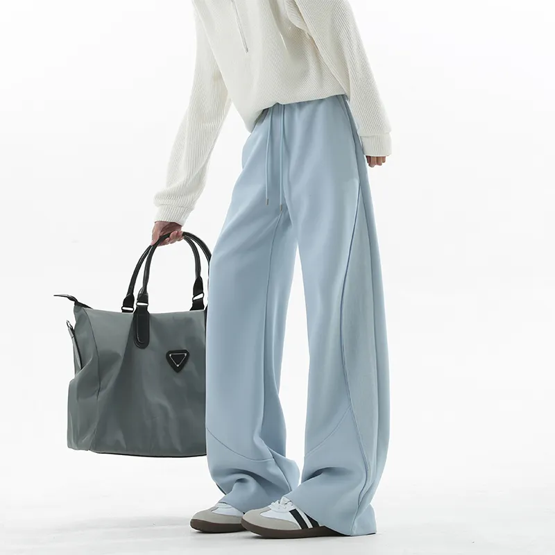 TESTUNG Casual Pants Unisex White Heather Gray-6