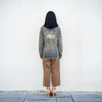 TESTUNG Denim Jacket Unisex Blue