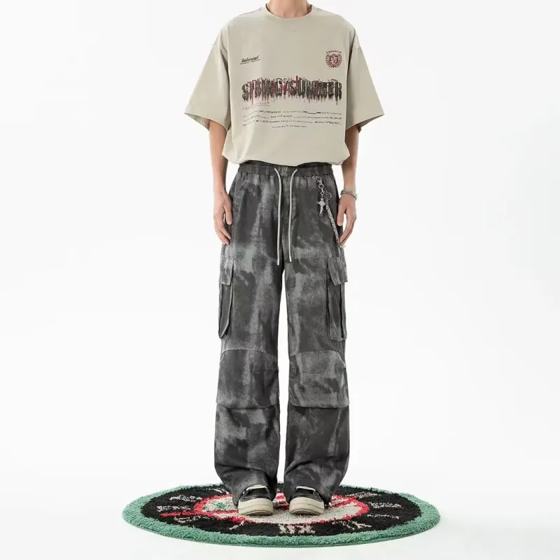 TESTUNG Casual Pants Unisex Image Color-2