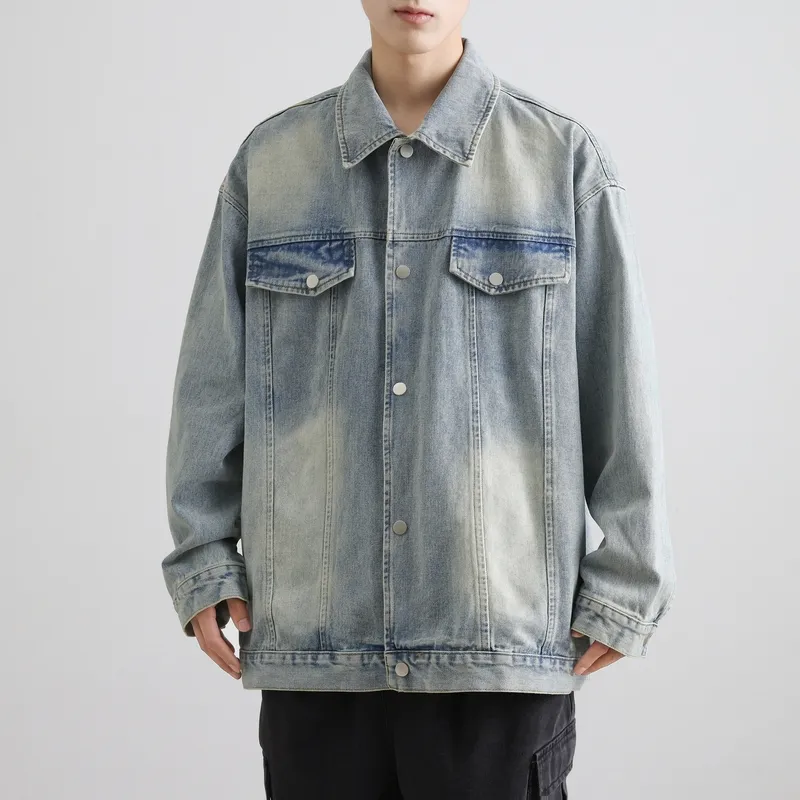 TESTUNG Denim Jacket Unisex Blue-16