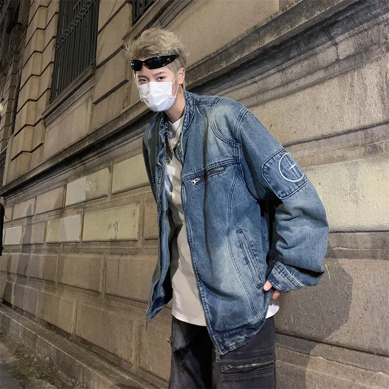 TESTUNG Denim Jacket Unisex Blue-3