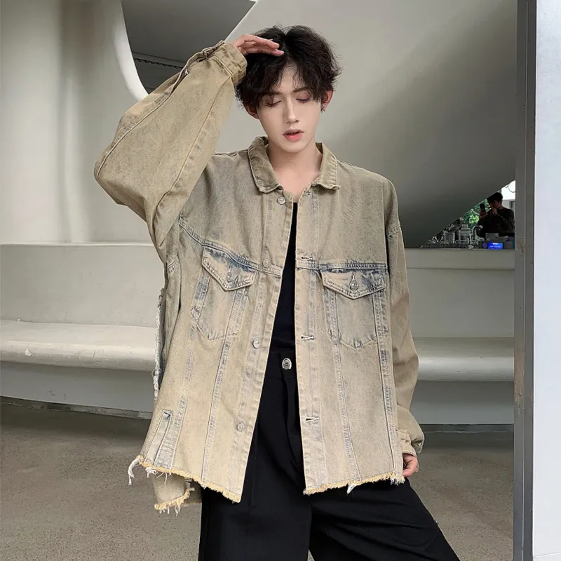 TESTUNG Denim Jacket Unisex Yellow Mud-3