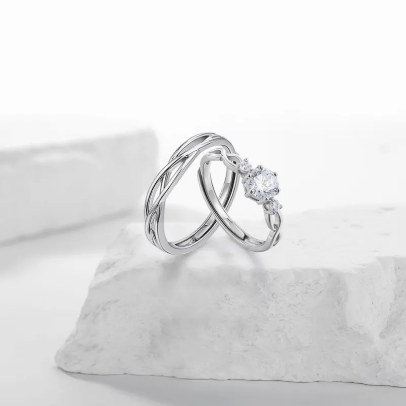 SEEPD Colored Glaze Zircon Ring Unisex-3