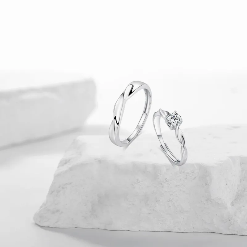 SEEPD Colored Glaze Zircon Ring Unisex-4