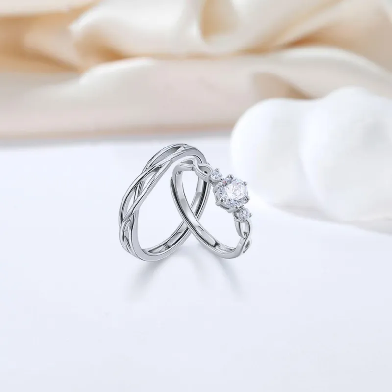 SEEPD Colored Glaze Zircon Ring Unisex-4