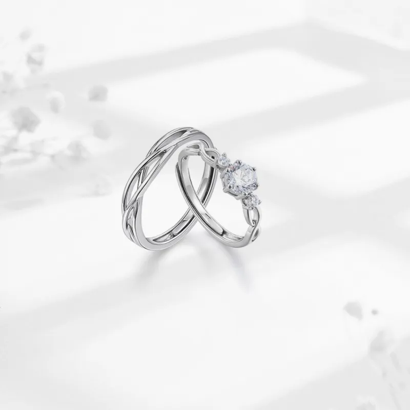 SEEPD Colored Glaze Zircon Ring Unisex-2