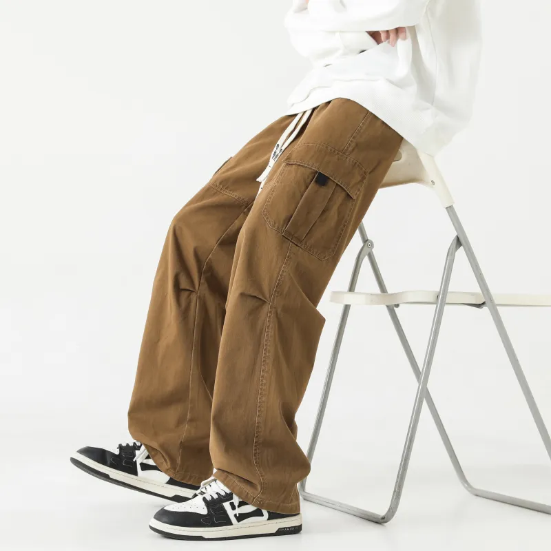 P8H9 Casual Pants Unisex Stone Gray-27