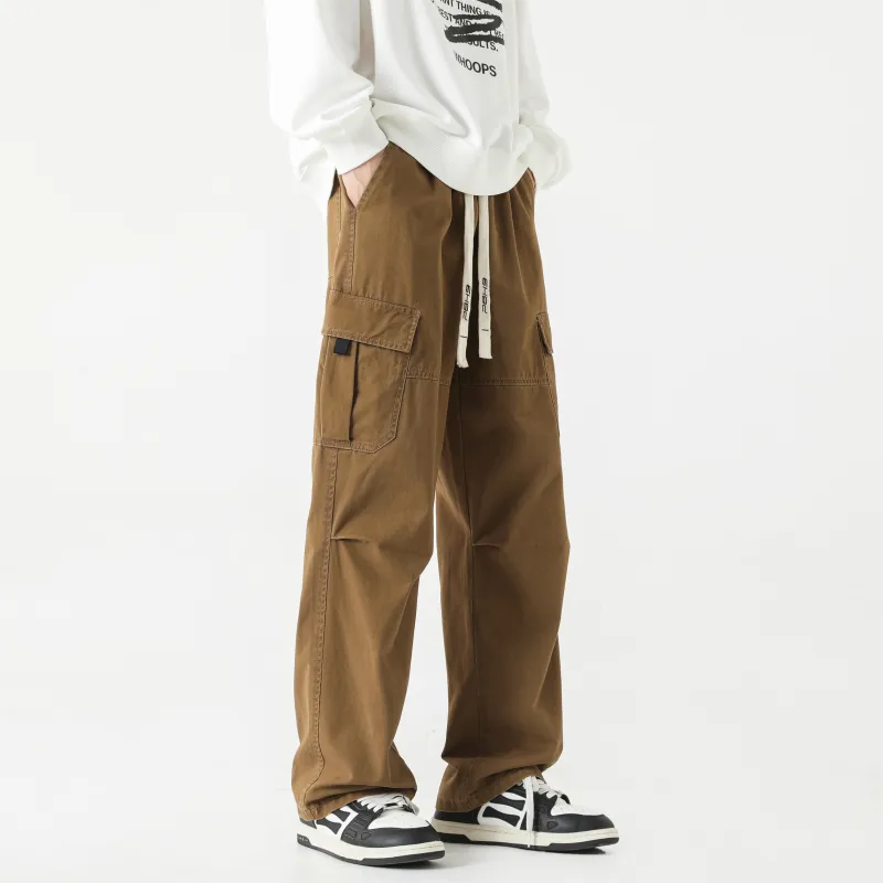 P8H9 Casual Pants Unisex Stone Gray-25