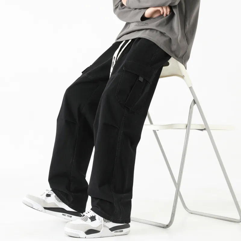 P8H9 Casual Pants Unisex Stone Gray-13