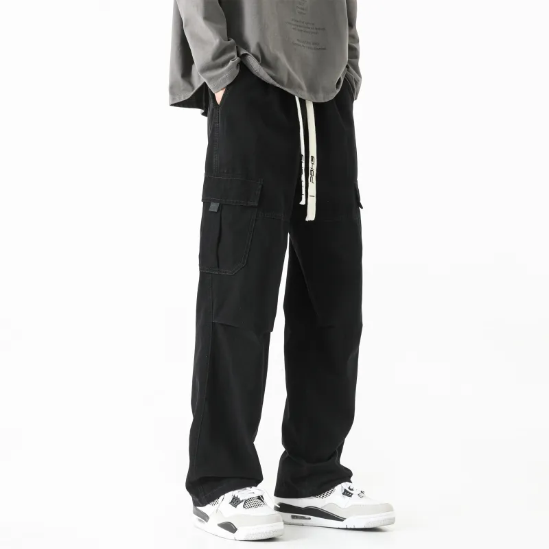 P8H9 Casual Pants Unisex Stone Gray-11