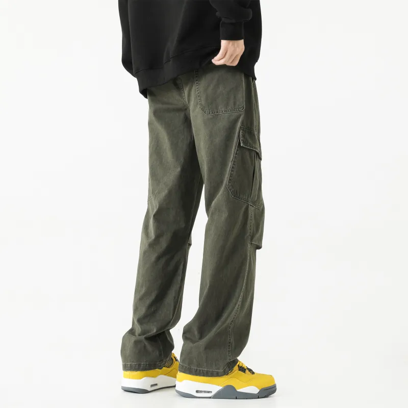 P8H9 Casual Pants Unisex Stone Gray-19