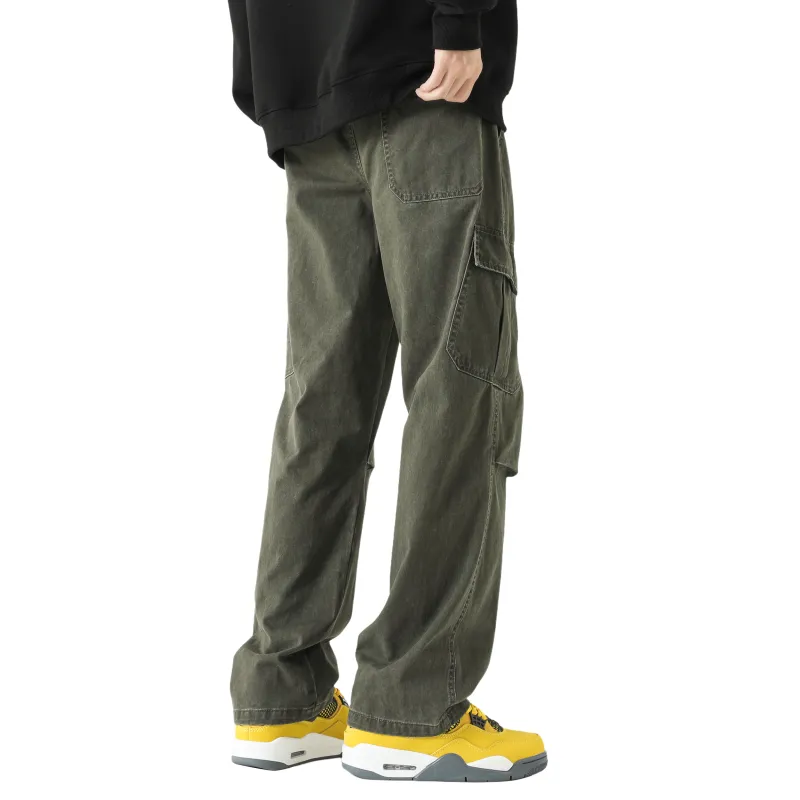P8H9 Casual Pants Unisex Stone Gray-15