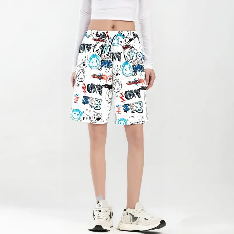 VXOXV Casual Shorts Unisex White-2