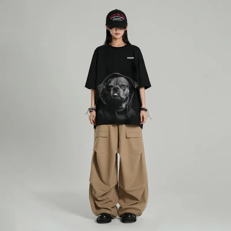 VXOXV T Shirts Unisex Black-4