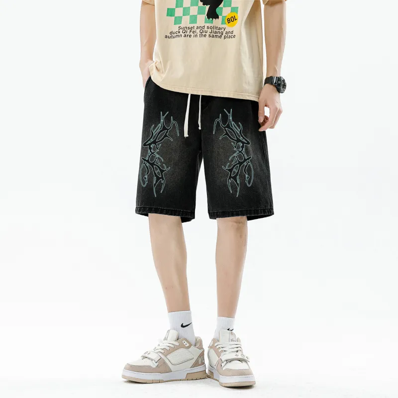 VXOXV Denim Shorts Unisex-3
