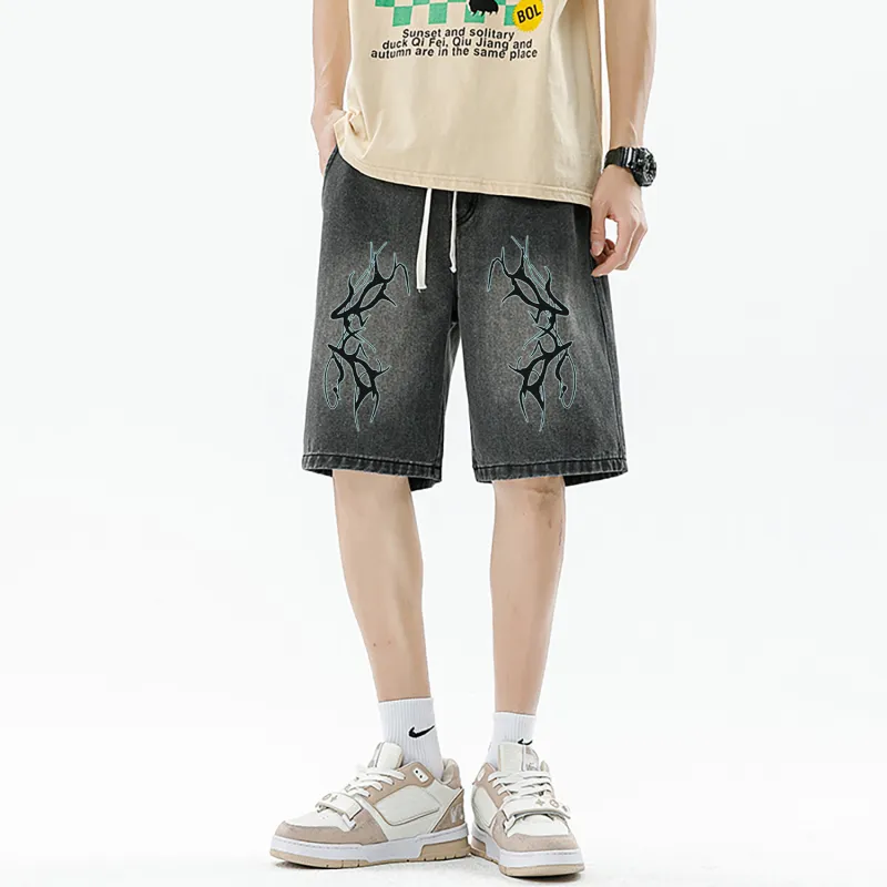 VXOXV Denim Shorts Unisex-11
