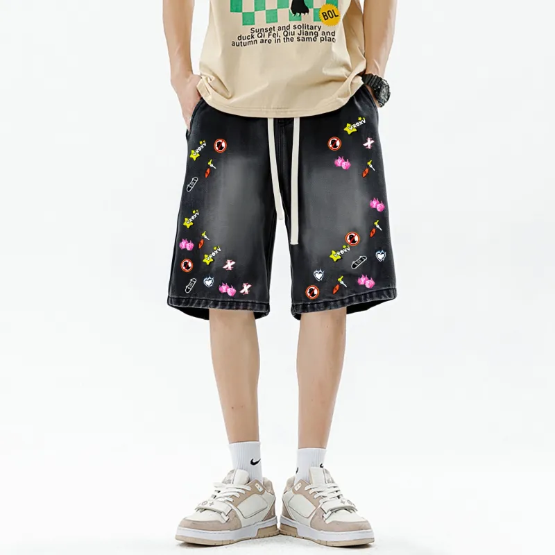 VXOXV Denim Shorts Unisex-11