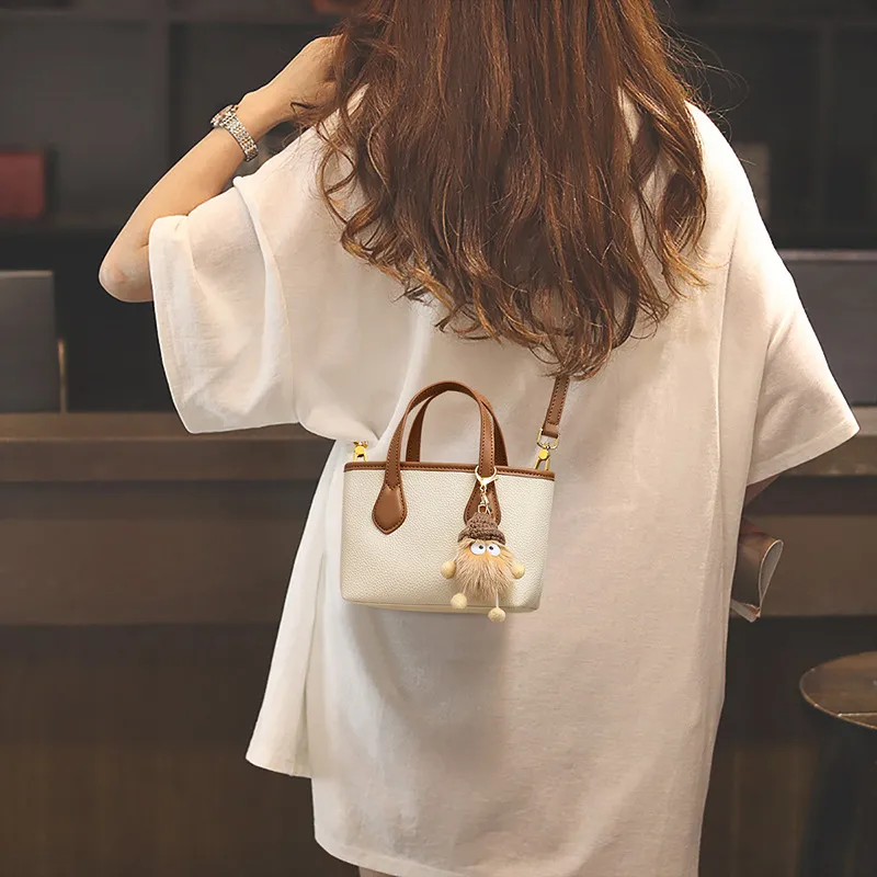 Bullrun Cow Leather Handbag Women's Milk White-3