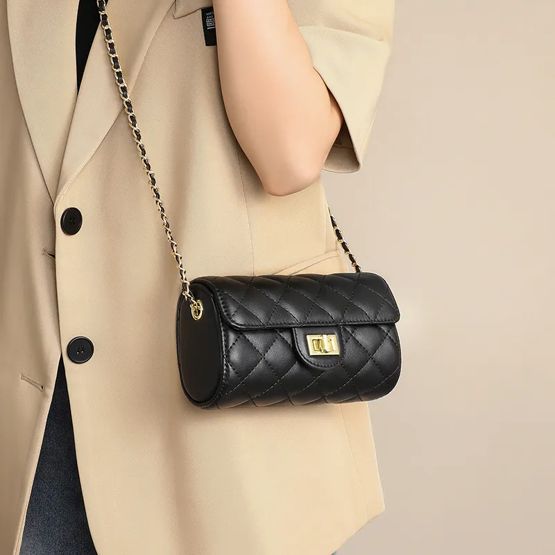 Bullrun Synthetic Leather Chain Bag, Shoulder Bag, Crossbody Bag Regular Women's Black-2