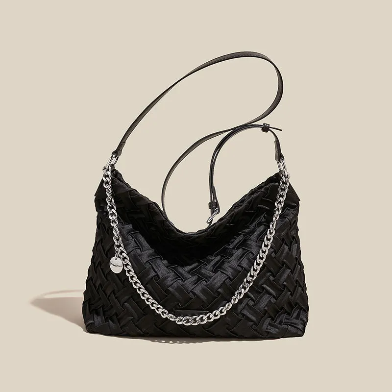 Bullrun Fabric Shoulder Bag Women's Black-1