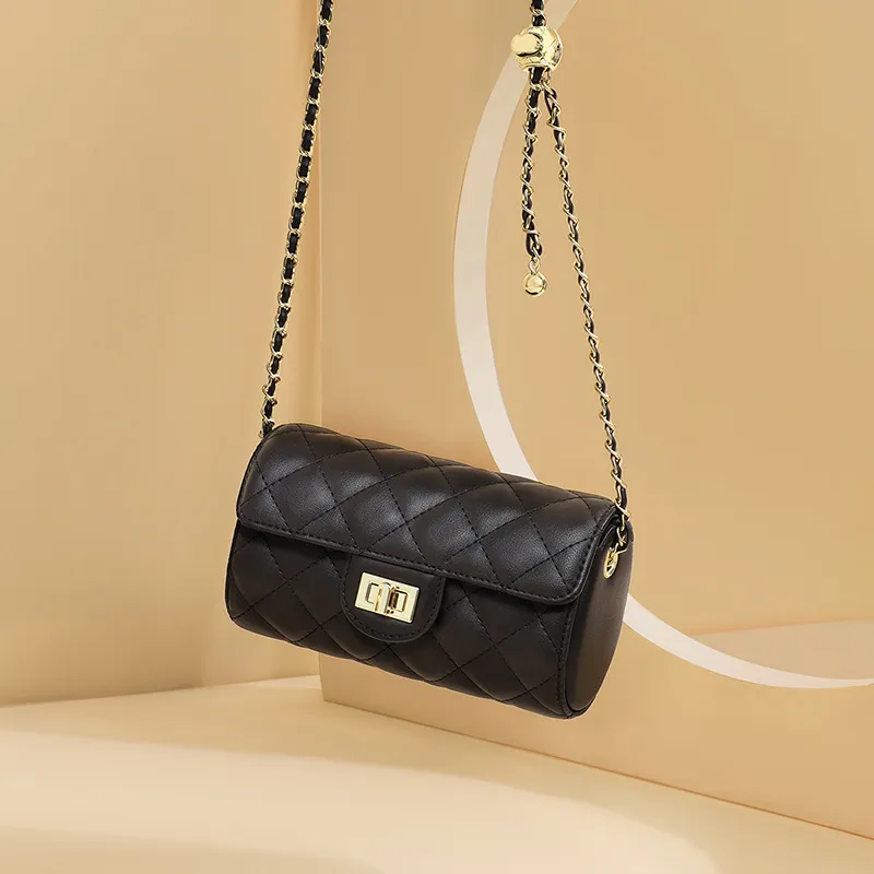 Bullrun Synthetic Leather Chain Bag, Shoulder Bag, Crossbody Bag Regular Women's Black-4