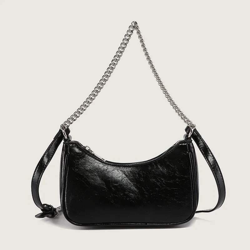 Bullrun PU Crossbody Bag, Shoulder Bag Women's Silver/Black-7