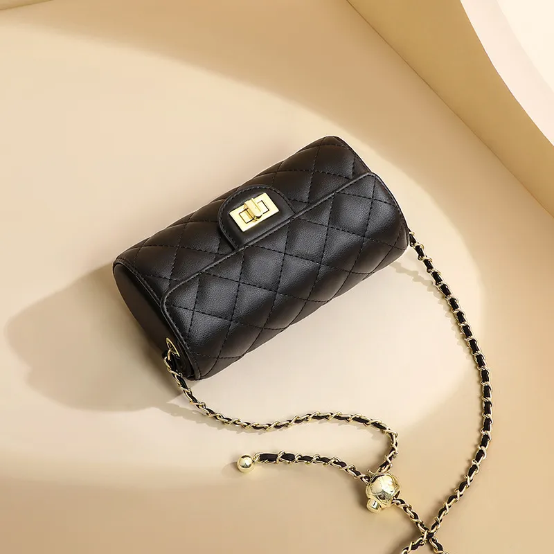 Bullrun Synthetic Leather Chain Bag, Shoulder Bag, Crossbody Bag Regular Women's Black-3