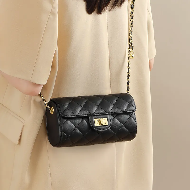Bullrun Synthetic Leather Chain Bag, Shoulder Bag, Crossbody Bag Regular Women's Black-1