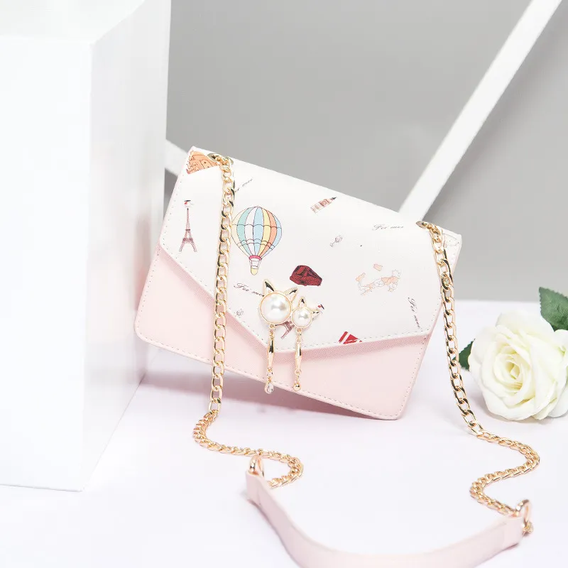 Bullrun Cow Leather Shoulder Bag Women's Pink-1