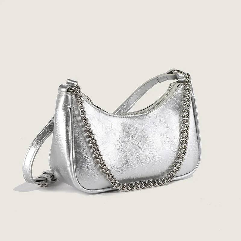 Bullrun PU Crossbody Bag, Shoulder Bag Women's Silver/Black-3