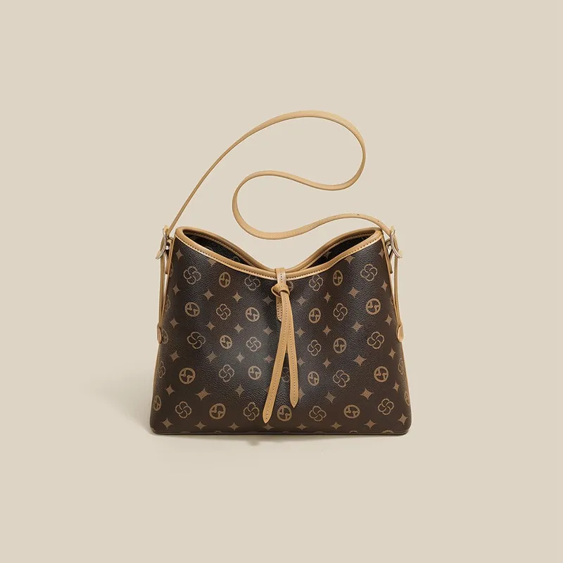 Bullrun Synthetic Leather Shoulder Bag Women's Coffee-1