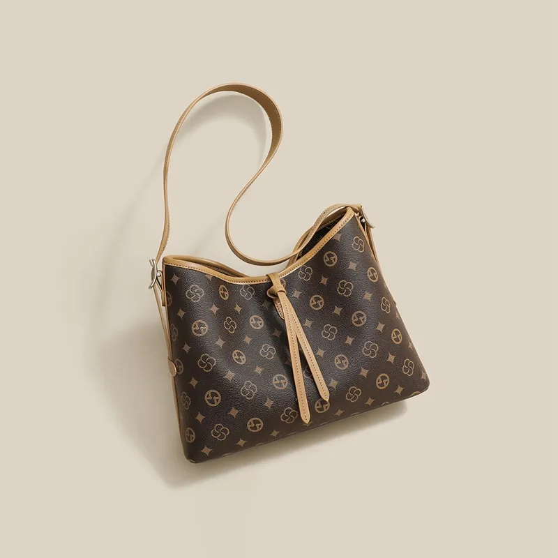 Bullrun Synthetic Leather Shoulder Bag Women's Coffee-3