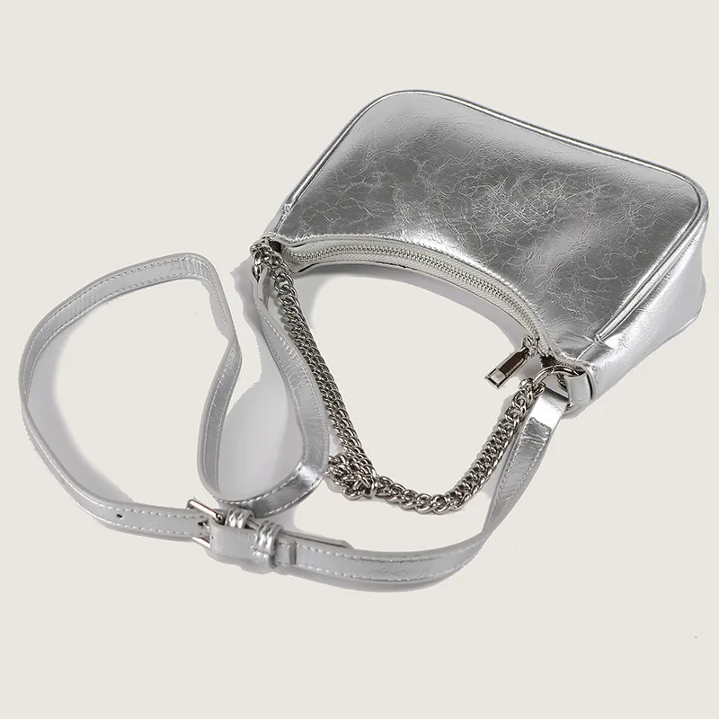 Bullrun PU Crossbody Bag, Shoulder Bag Women's Silver/Black-4